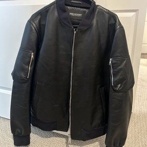 Neil Barrett Leather Bomber Jacket